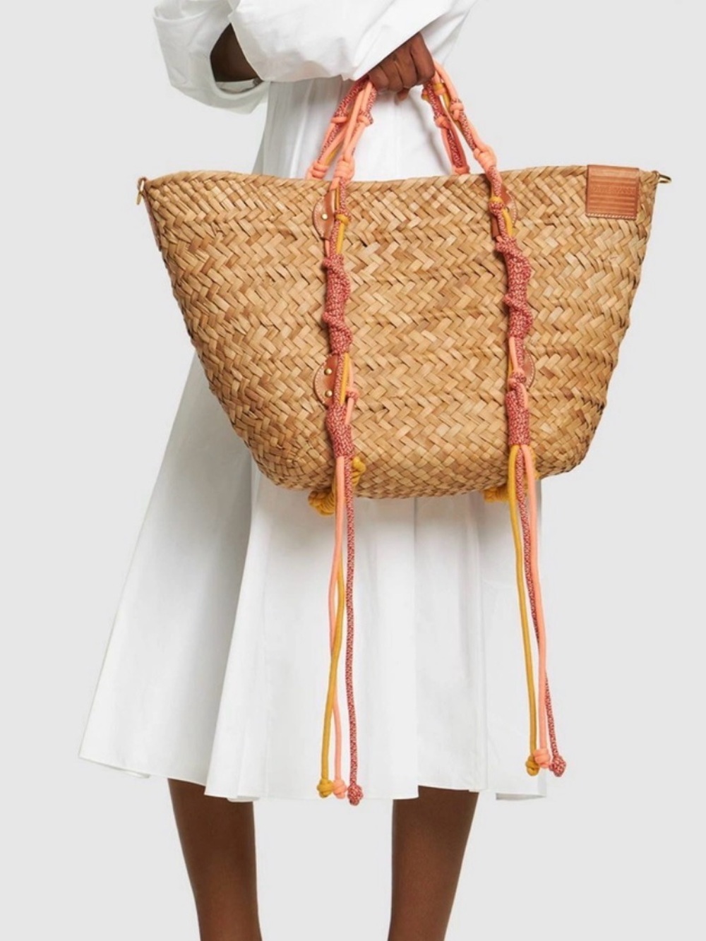 New ZIMMERMANN - Large Macramé Basket Bag damaged